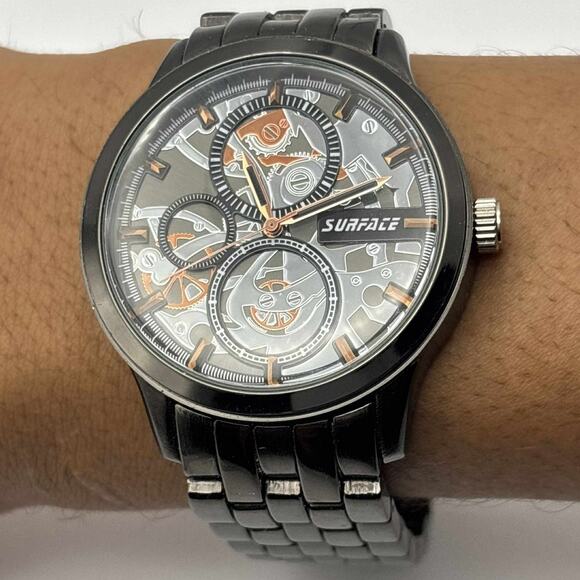 Black Surface Men's Watch - Picture 2 of 4